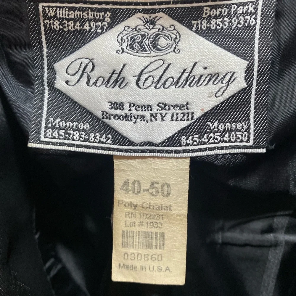 Vintage Men's Black Double-Breasted Smoking Coat